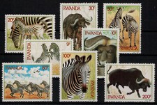 Ruanda; Zebras und Büffel 1984 kpl. **  (16,-)