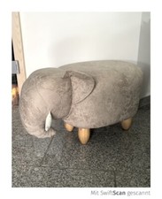 Tierhocker Kinderhocker Hocker Elefant grau guter Zustand (184)