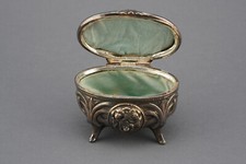 Jugendstil Schatulle Schmuckschatulle versilbert, ohne Punze, Jugendstil 