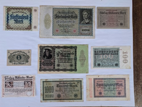 Alte geldscheine inflation - 9,