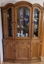 Vitrinenschrank Eiche Rustikal