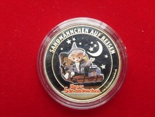 BRD, Medaille, Unser Sandmännchen, 2020, farbig, Silber, original.