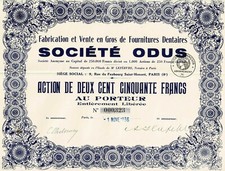 Dentalbedarf – Société ODUS (Charles Crabbe)