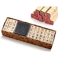 Buchstaben Stempel Set, Holz