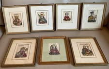 7 x Original Holzschnitt