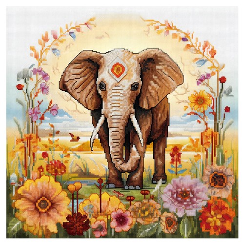 Elefant kreuzstich set - elefant,