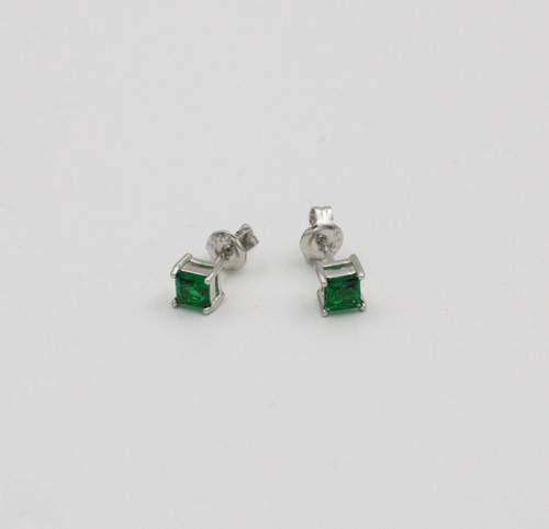 Smaragd mini ohrstecker grün - smaragd,