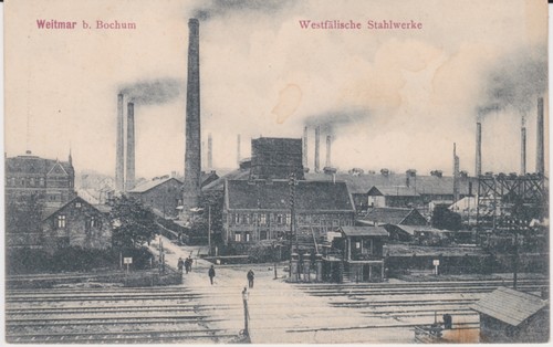 Bochum weitmar stahlwerk - ak, weitmar,