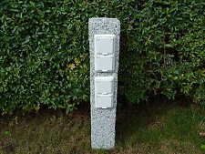 Gartensteckdose Granit Stele