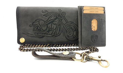 Echt leder biker - biker, geldbörse