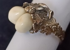 Ring silber grandel - silber, antik