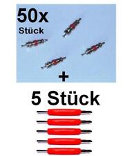 5 Ventilschrauber + 50 Ventileinsätze Gummiventile Ventilausdreher PKW KFZ