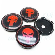 4x 60mm Für Punisher Skull Logo Emblem Nabendeckel Felgendeckel Nabenkappen