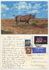 119898 - Nashorn - Rhinozeros - kenianische Ansichtskarte, gelaufen 23.8.1978