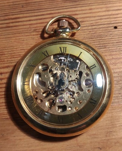 Mechanische skelett taschenuhr - mechanische, skelett-taschenuhr
