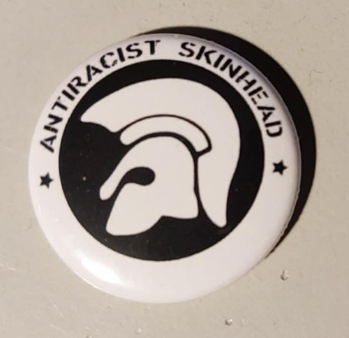 Antiracist skinhead button - skinhead, oi