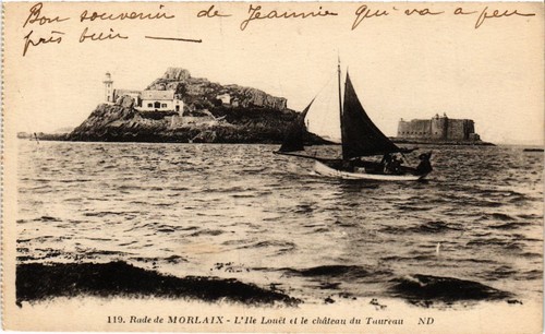Cpa rade morlaix - de, l'ile