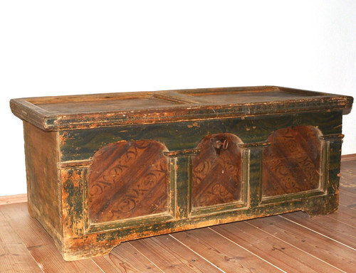 Original bemalte bauerntruhe - bemalte,