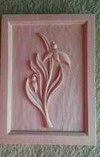 Holzbild geschnitzt Blumenbild