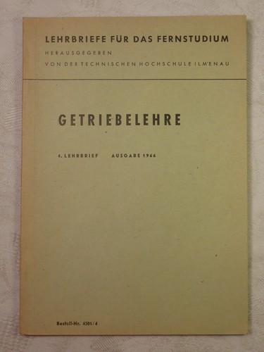 Getriebelehre lehrbrief - getriebelehre,