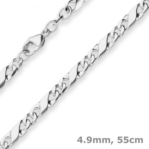 9mm dollarkette silberkette - 4,9mm,