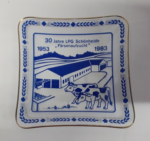 Alte ddr glas andenken schale - alte,