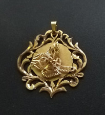 Handarbeit Anhänger Arabisch Rot Gold 14KT Säuretest Friedenstaube 3x2,9cm 2,7g