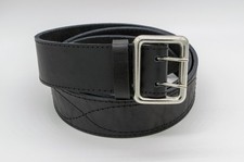 Echtleder Russische Gürtel Schwarz 5cm Breit Herren Militär Stil 75-98 cm