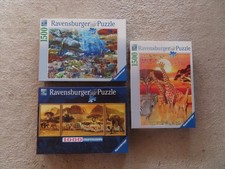 3x Ravensburger Puzzle - 2x 1500 + 1000 Teile - Tiere Afrika Meer - komplett