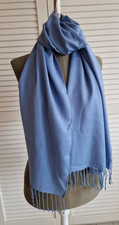 CODELLO Schal - 177 x 55 cm groß (inkl. Fransen) - Blau Taubenblau - schöne Qual