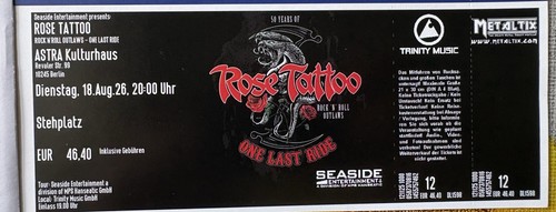 Rose tattoo ticket - rose,