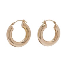 Creole aus 585er 14K  Gelbgold poliert Klappbügel