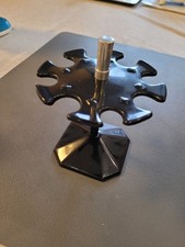 Antik Stempelhalter Stempelkarussell schwarze Emaille zerlegbar (7 Teile) 