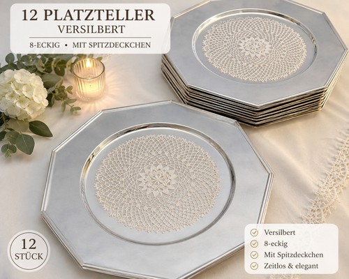 Platzteller versilbert gourmet - platzteller,