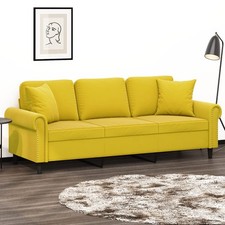 2/3 Sitzer Sofa mit Kissen Samt Polstersofa Sessel Relaxsofa Loungesofa Couch