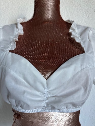 Klassische weiße dirndlbluse - weiße,
