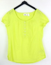 Bluse mit kurzem Arm Gr. 36 Limone Damenbluse Top Shirt Tunika Neu*