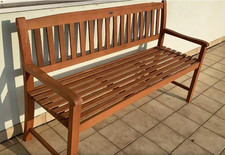 Holz Gartenbank groß 3 Sitzer