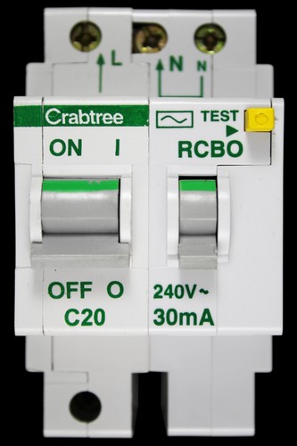 Crabtree rcbo doppelpolig - c,