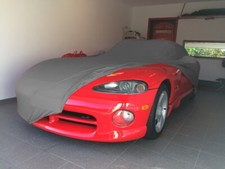 Vollgarage Schutzdecke Carcover Indoor Grau mit Spiegeltaschen für Dodge Viper