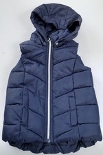 H&M*Steppweste Jungen*Mädchen Gr. 110*116*blau*ärmellos*Weste*Jacke*Warm*Kapuze*