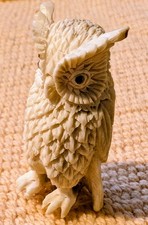 Mini Eule handgeschnitzt aus