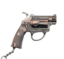 Mini Pistolenfeuerzeug – Schlüsselanhänger, Metall, neuwertig K39