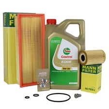 Mann Filterset +5L Castrol 5W30 für 1.6/2.0TDI Audi A3 VW Golf 6 Passat Touran