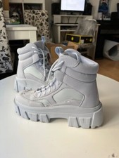 Asos design rave boots gr 39 schnürstiefel stiefeletten hellblau