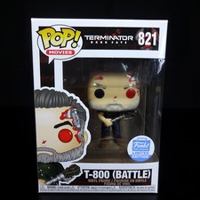 Funko Pop! Movies #821 : Terminator : T-800 (Battle)  [Funko Limited Edition]