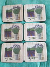 Untersetzer Jason Glas Untersetzer 6 Stck. Kork  Blumen Lavendel