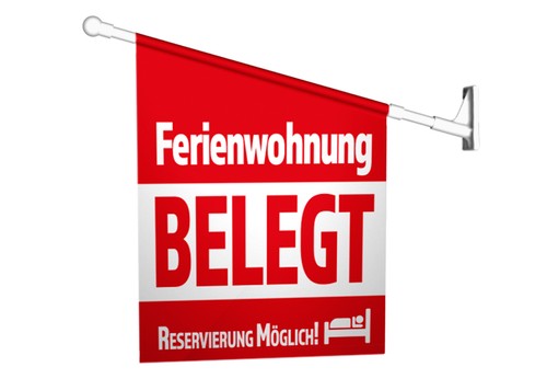 Werbefahne ferienwohnung - werbefahne,