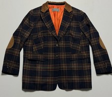 White Label Wolle Blazer Ellbogen Patches 50 Jackett Sakko Jacke Samt Kragen8450