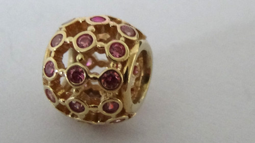 Pandora charm gold rosa - charm,
